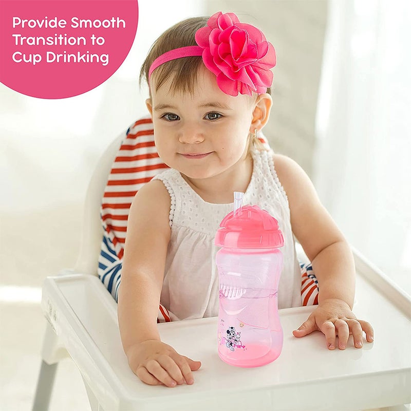 Disney Minnie Mouse 360ml Baby Straw Cup, Pack of 1's TRHA1706