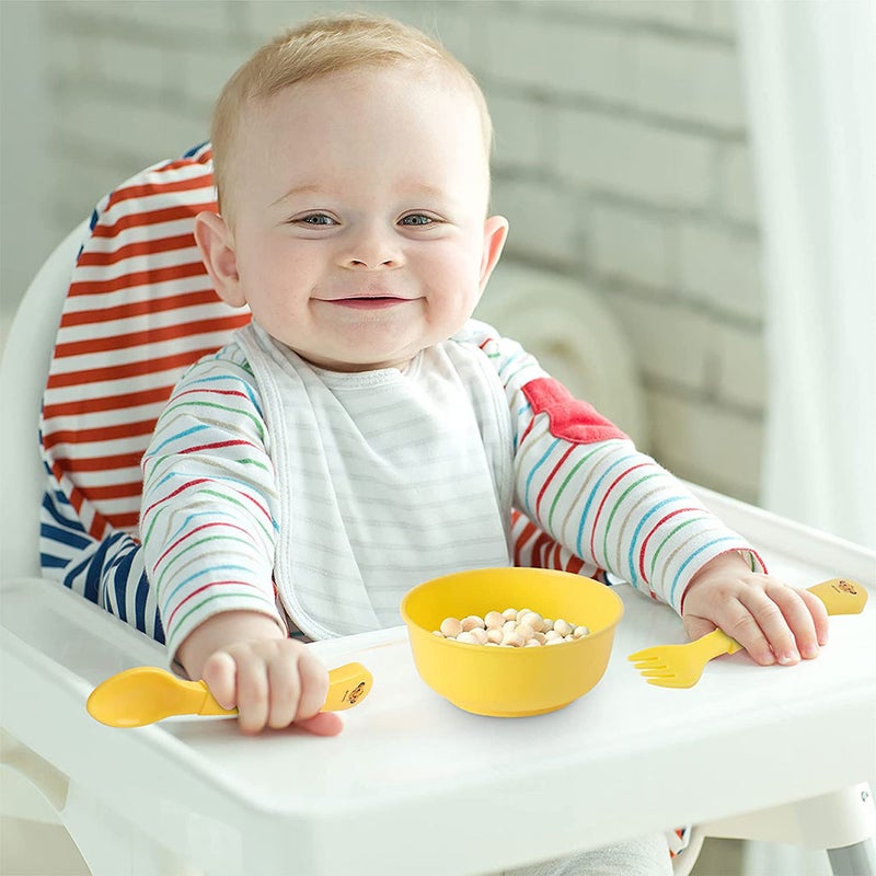 Disney The Lion King Feeding Bowl Set For 6 Months+ Babies, Yellow, Set of 3 Pieces