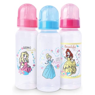 Disney Princess 260ml Feeding Bottle For 0+ Month Babies, Pack of 3's