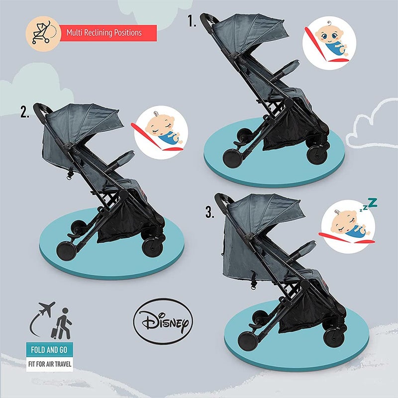 Disney Mickey Mouse Light Weight Travel Stroller For 0 - 36 Months Baby - S101 Mickey
