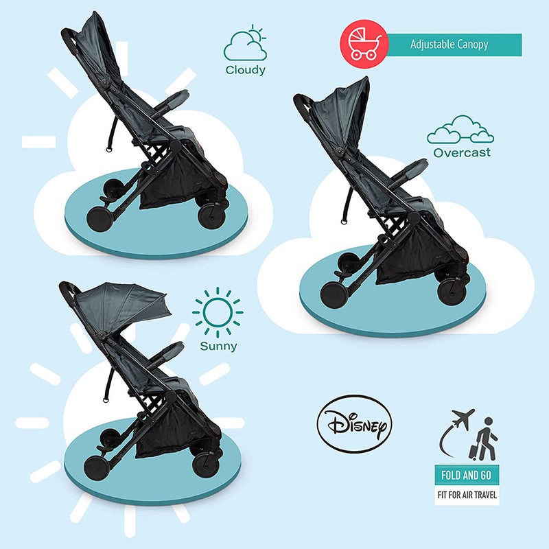 Disney Mickey Mouse Light Weight Travel Stroller For 0 - 36 Months Baby - S101 Mickey