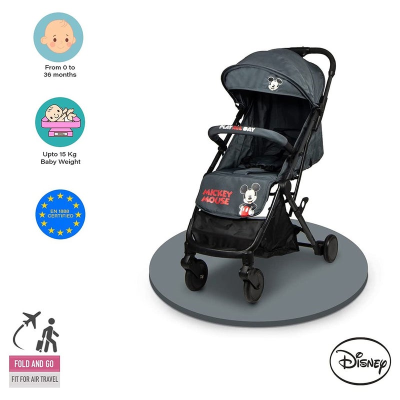 Disney Mickey Mouse Light Weight Travel Stroller For 0 - 36 Months Baby - S101 Mickey