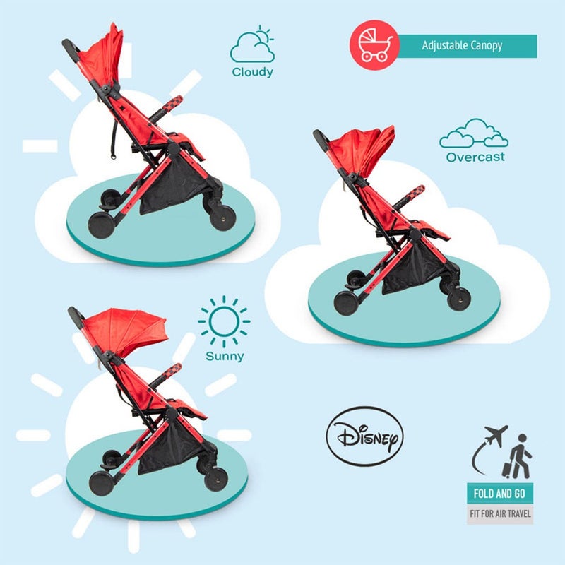 Disney Cars Lightning McQueen Light Weight Travel Stroller For 0 - 36 Months Baby - S101 Cars