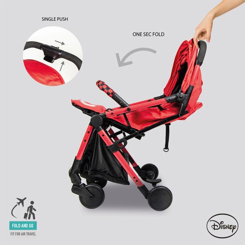Disney Cars Lightning McQueen Light Weight Travel Stroller For 0 - 36 Months Baby - S101 Cars