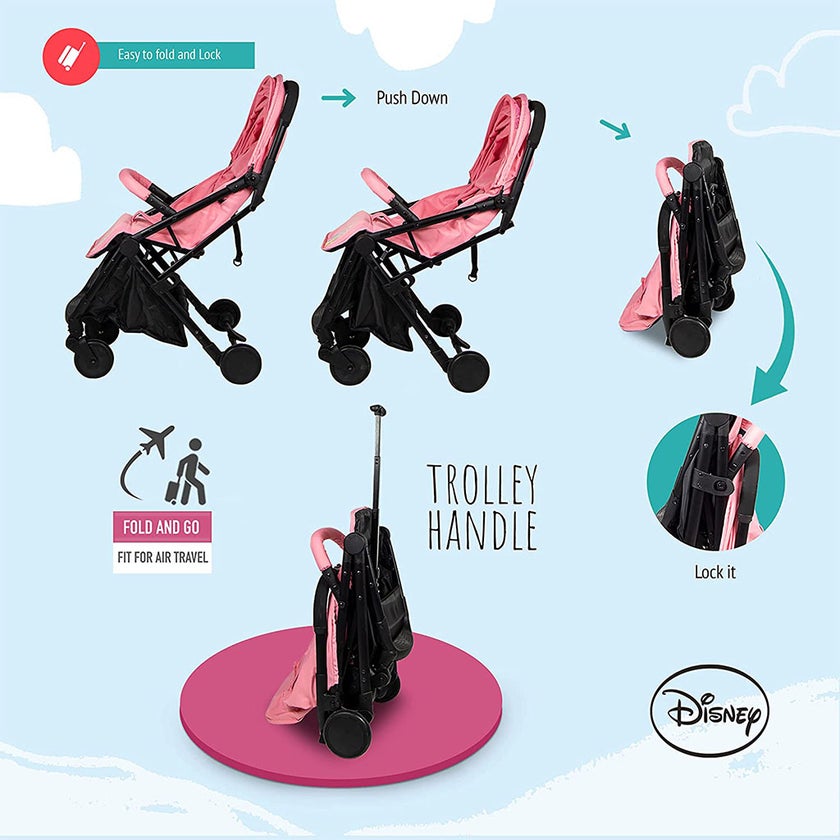 Disney Princess Light Weight Travel Stroller For 0 - 36 Months Baby - S101 Princess
