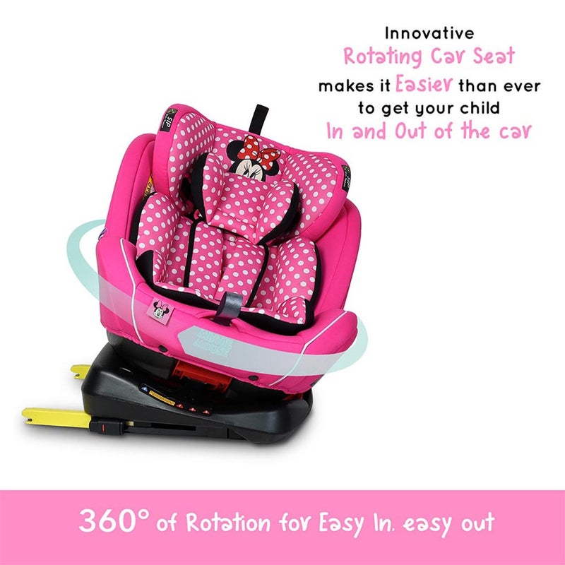 Disney Minnie Mouse 4-In-1 Car Seat For Baby & Kids Up to 36 Kg YC06- Minnie -A