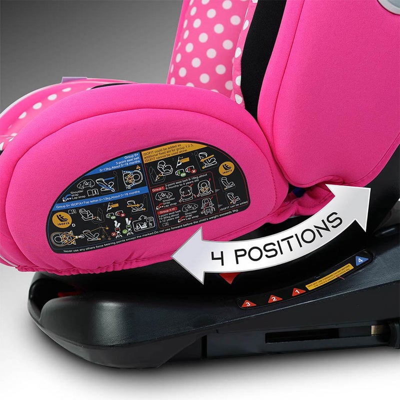 Disney Minnie Mouse 4-In-1 Car Seat For Baby & Kids Up to 36 Kg YC06- Minnie -A