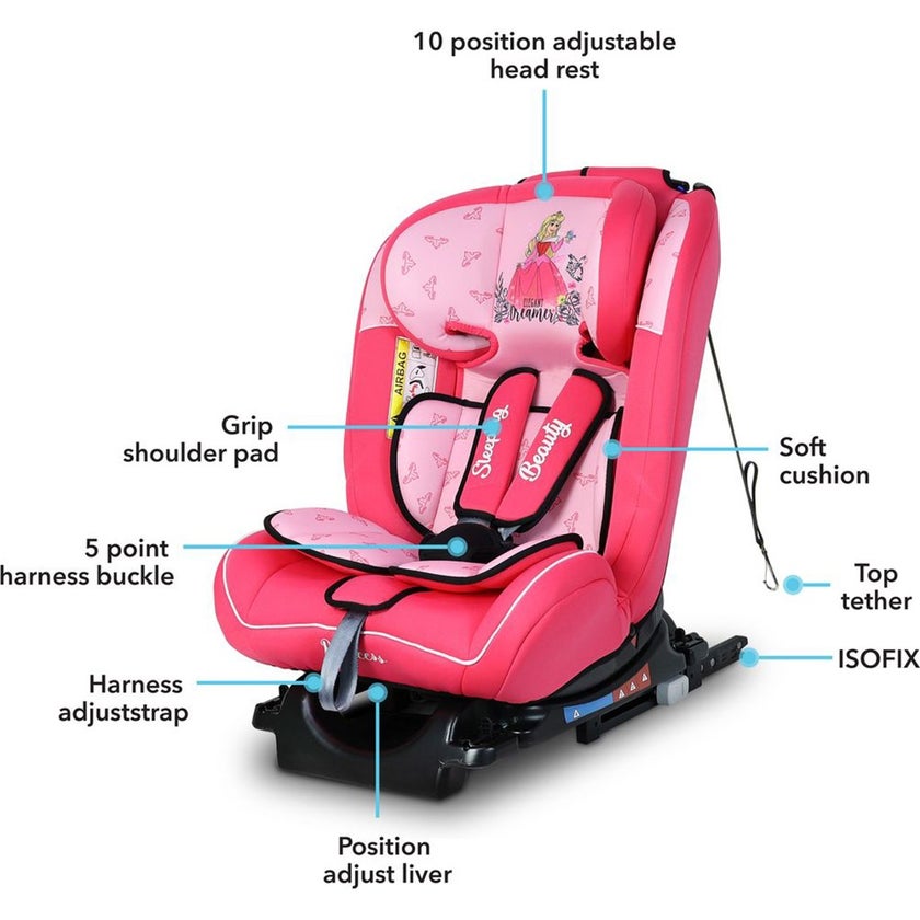 Disney Princess 4-In-1 Car Seat For Baby/Kids Up to 36Kg - Princess-A
