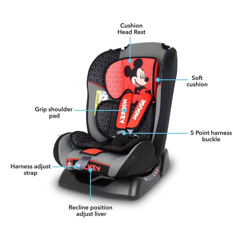 Disney Mickey Mouse 3-In-1 Car Seat For Baby/Kids Up to 25Kg - ZY19