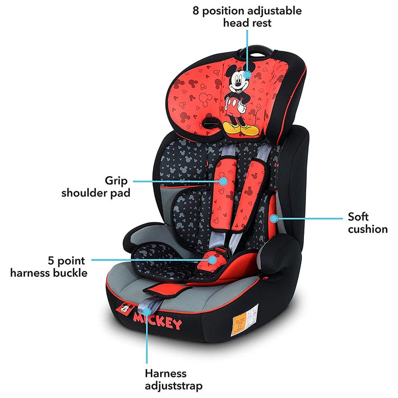 Disney Mickey Mouse 3-In-1 Car Seat For Baby/Kids Up to 36kg ZY10