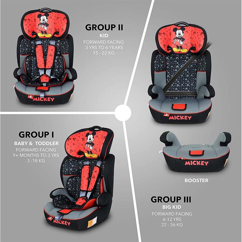 Disney Mickey Mouse 3-In-1 Car Seat For Baby/Kids Up to 36kg ZY10
