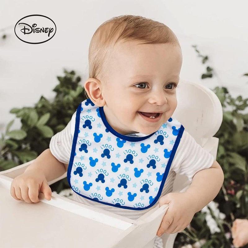 Disney Mickey Mouse Washable Waterproof Cotton Bibs For Babies, Pack of 3's