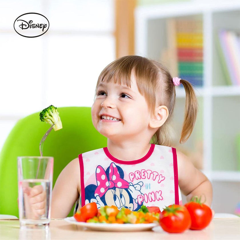 Disney Minnie Mouse Washable Waterproof Cotton Bibs For Babies, Pack of 3's