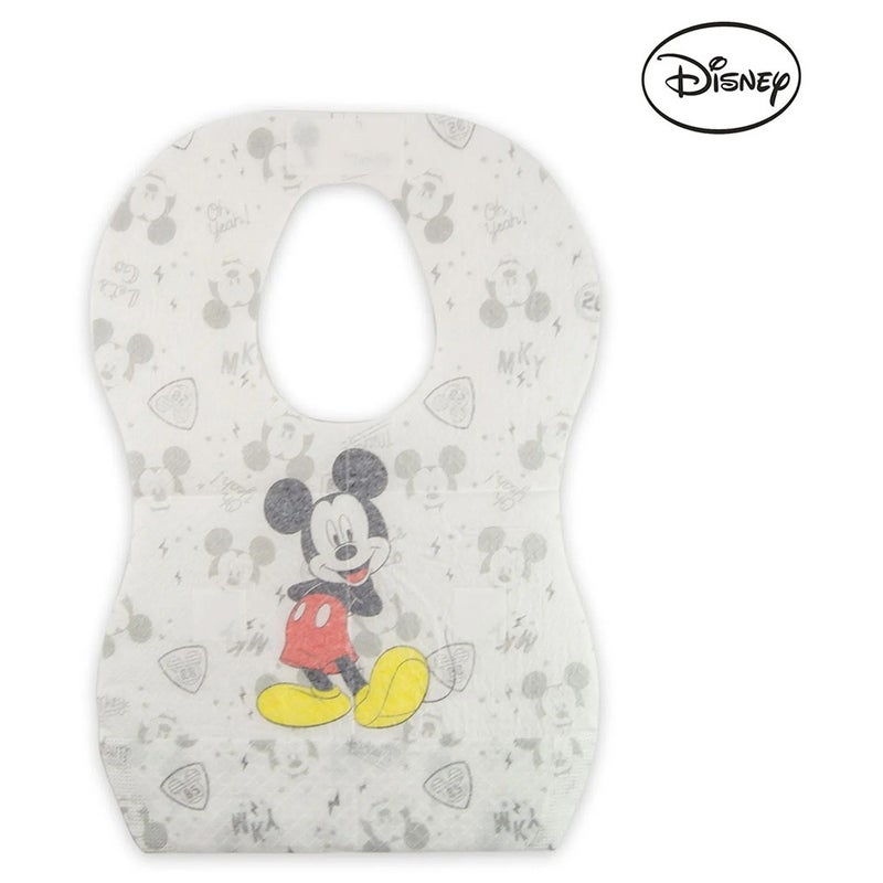 Disney Mickey Mouse Leak Proof Disposable Baby Bibs Assorted, Pack of 8's