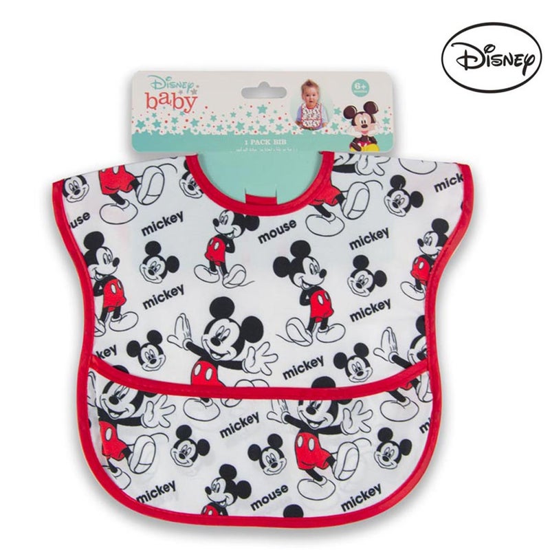 Disney Mickey Mouse Washable Waterproof Bib For 6+ Months Baby, Pack of 1's