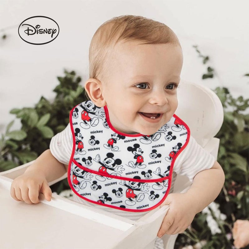 Disney Mickey Mouse Washable Waterproof Bib For 6+ Months Baby, Pack of 1's