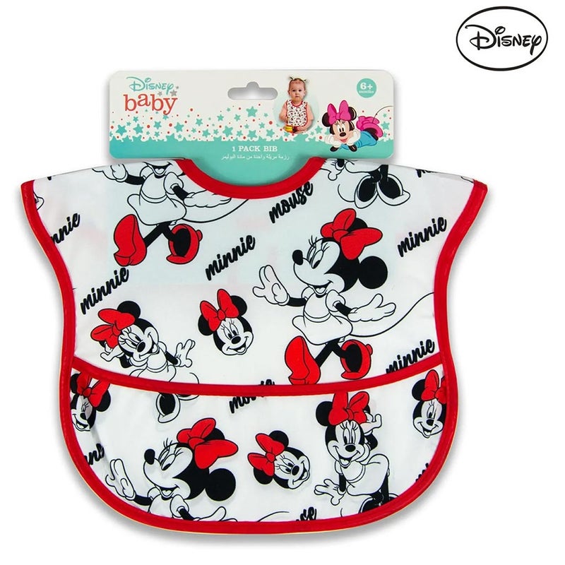Disney Minnie Mouse Washable Waterproof Bib For 6+ Months Baby, Pack of 1's