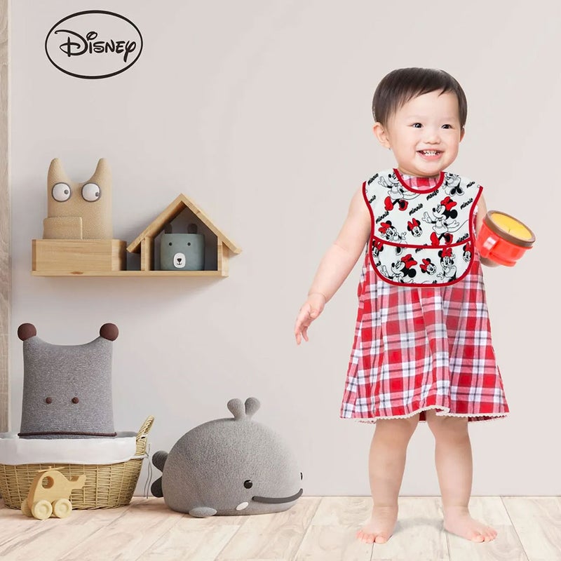 Disney Minnie Mouse Washable Waterproof Bib For 6+ Months Baby, Pack of 1's