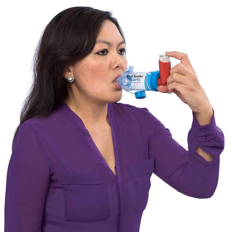 AeroChamber Plus Flow-Vu Anti-static Valved Holding Chamber With Mouthpiece For Adult