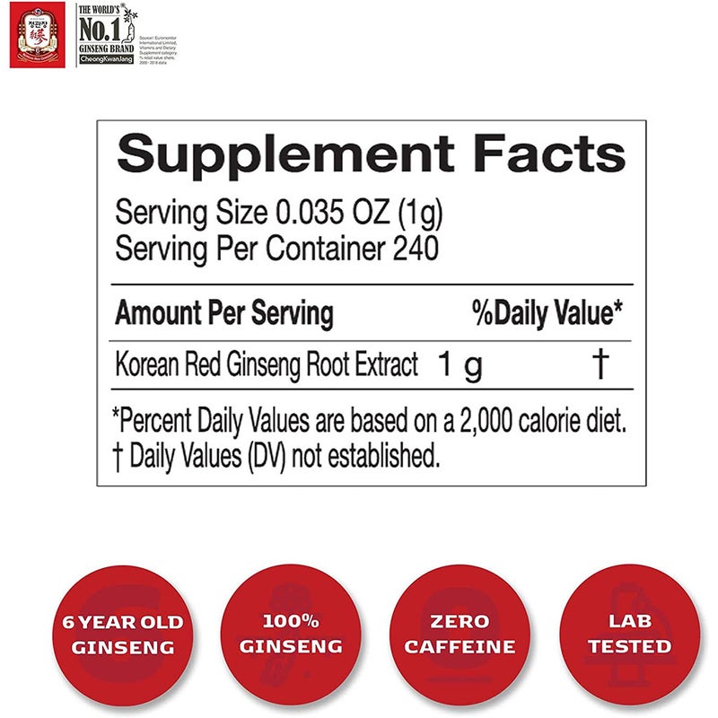 CheongKwanJang 6 Year Grown Korean Red Ginseng Concentrated Liquid Extract For Men & Women 240g