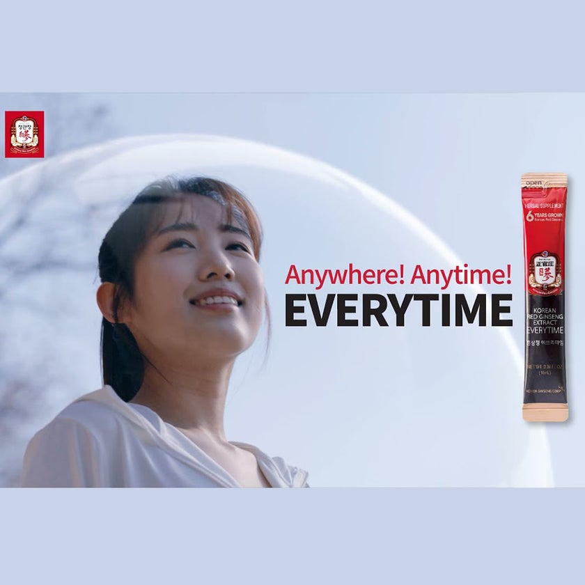 CheongKwanJang 6 Year Grown Korean Red Ginseng Everytime Portable Liquid Sticks 1000mg - 10ml, Pack of 20's