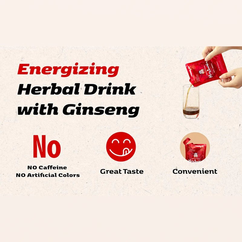 CheongKwanJang HongSamWon 6 Years Grown Korean Red Ginseng Energizing Health Drink 50ml For Men And Women, 30's