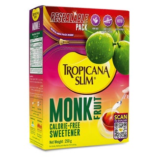 Tropicana Slim Monk Fruit Calorie Free Sweetener, Resealable Pack of 1's