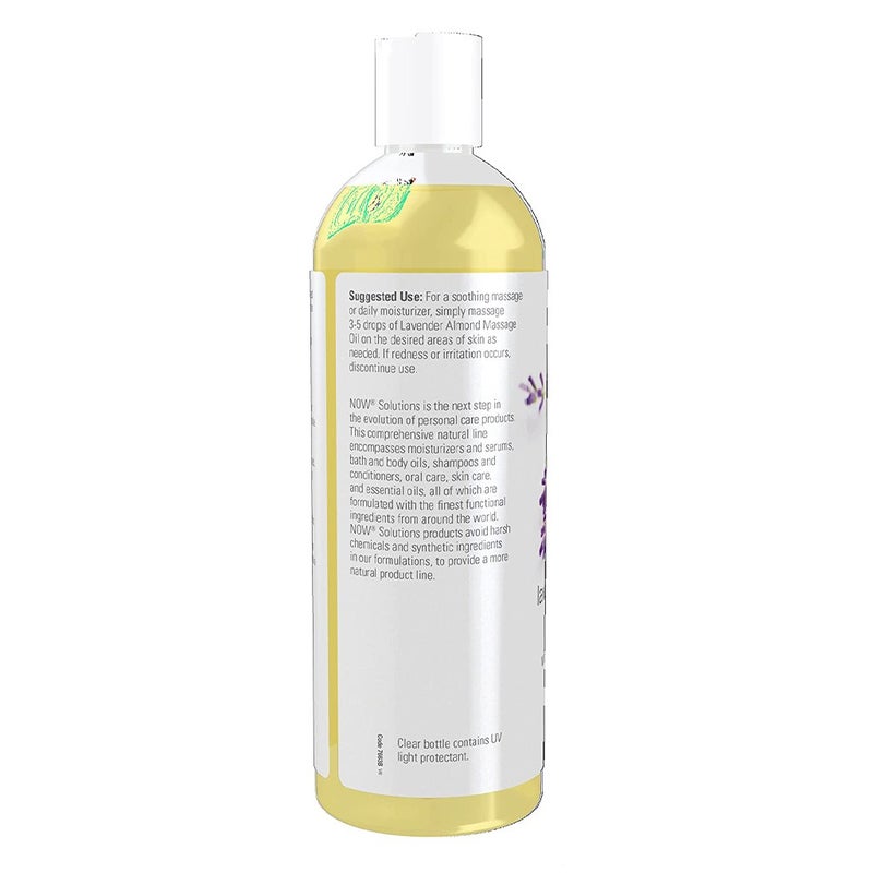 Now Solutions Paraben-Free Vitamin Infused Lavender Almond Massage Oil 473ml