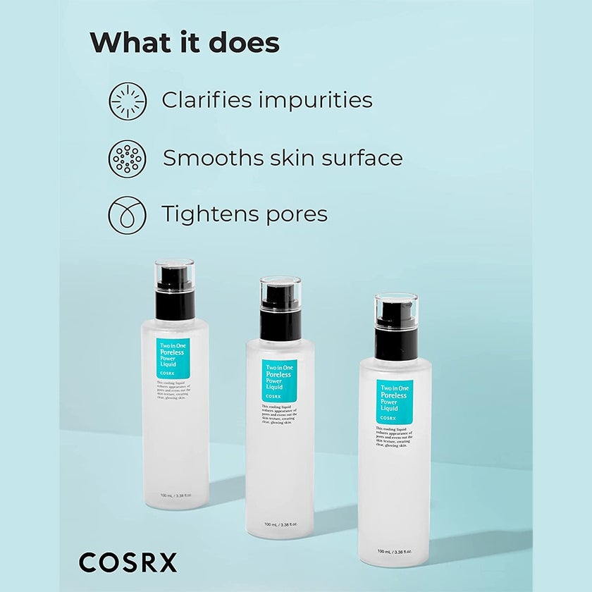 Cosrx Two In One Poreless Power Liquid Serum With BHA & Tannin For All Skin Types 100ml 