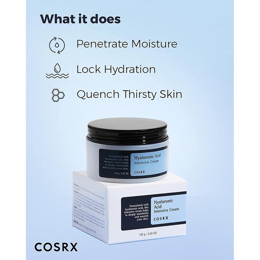 Cosrx Hyaluronic Acid Intensive Moisturizing Cream For Dry Dehydrated Skin 100g