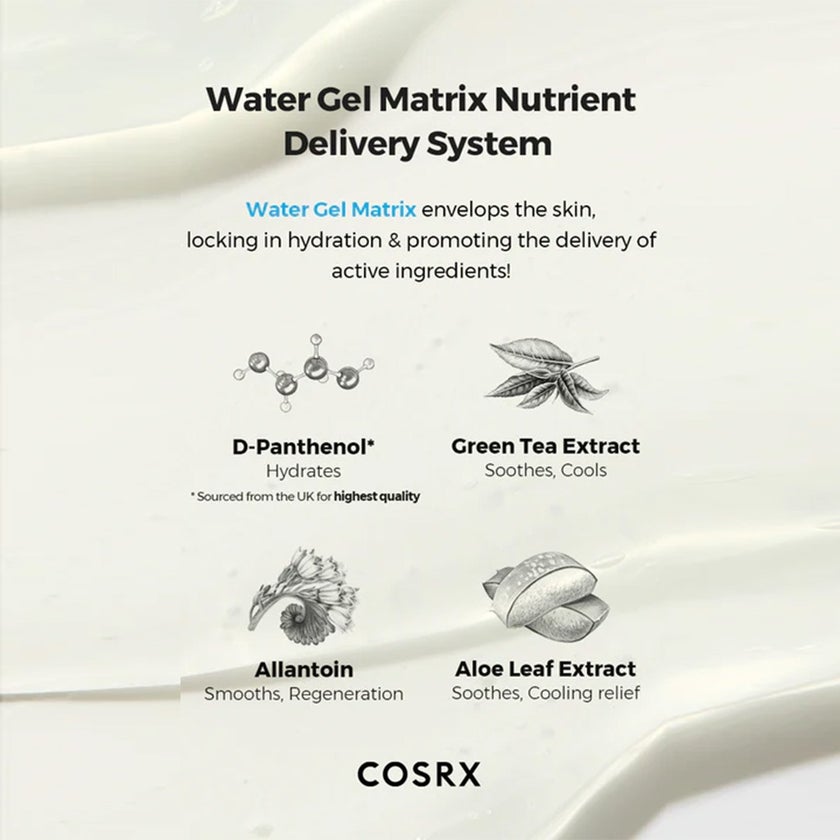 Cosrx Hydrium Green Tea Aqua Soothing Gel Cream For Hot irritated Skin 50ml