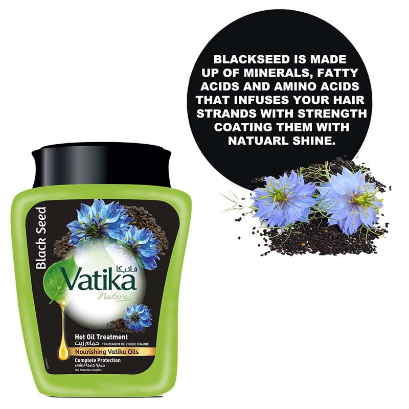 Dabur Vatika Black Seed Hammam Zaith Hot Oil Treatment Cream For Malnourished Hair 500g
