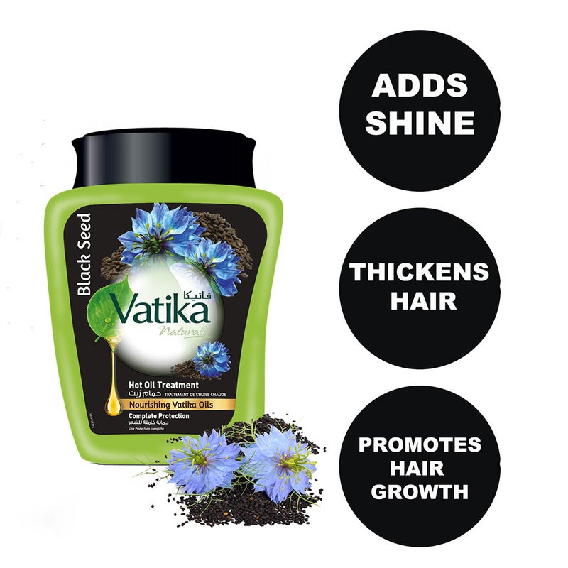 Dabur Vatika Black Seed Hammam Zaith Hot Oil Treatment Cream For Malnourished Hair 500g