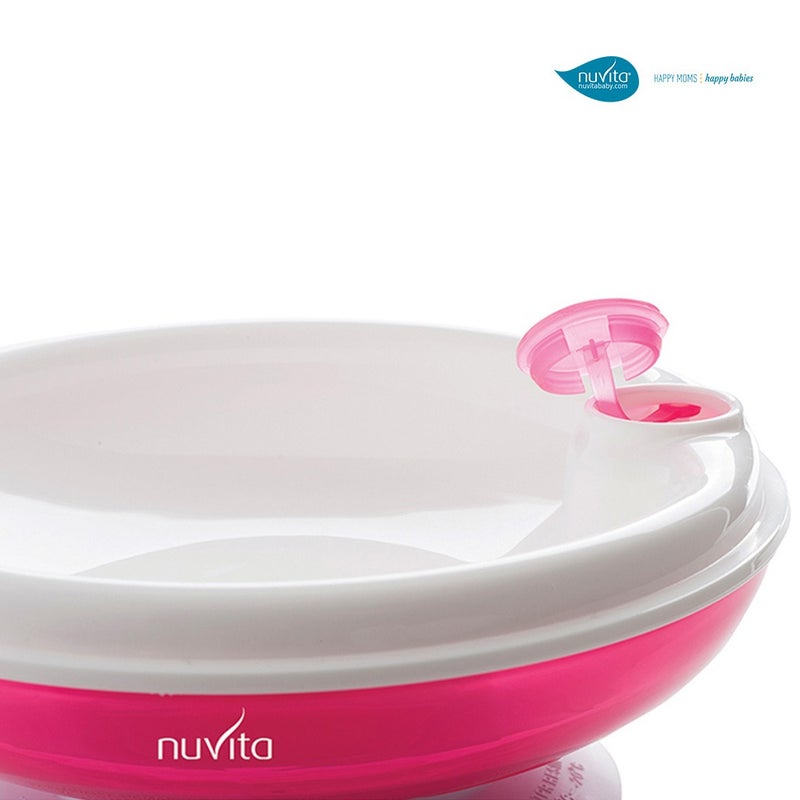 Nuvita Warm Plate With Hot Water Reservoir For 6+ Months Baby, Pink, Pack of 1's