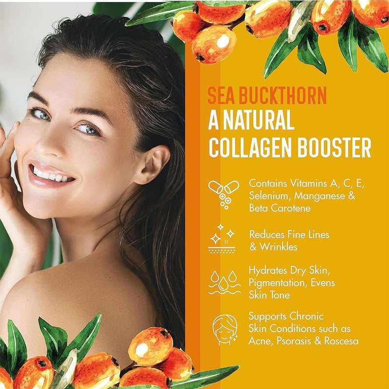 Berryheal Life Oil Omega 7 Rich Vegan Sea Buckthorn Berry Capsules For Diabetes Support, Weight Management & Healthy Skin, Pack of 60's