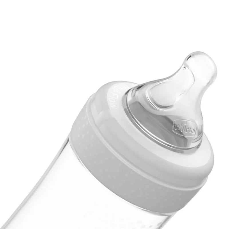 Chicco Perfect 5 Fast Flow Neutral Silicone Baby Feeding Bottle For 4+ Months - Neutral 300ml