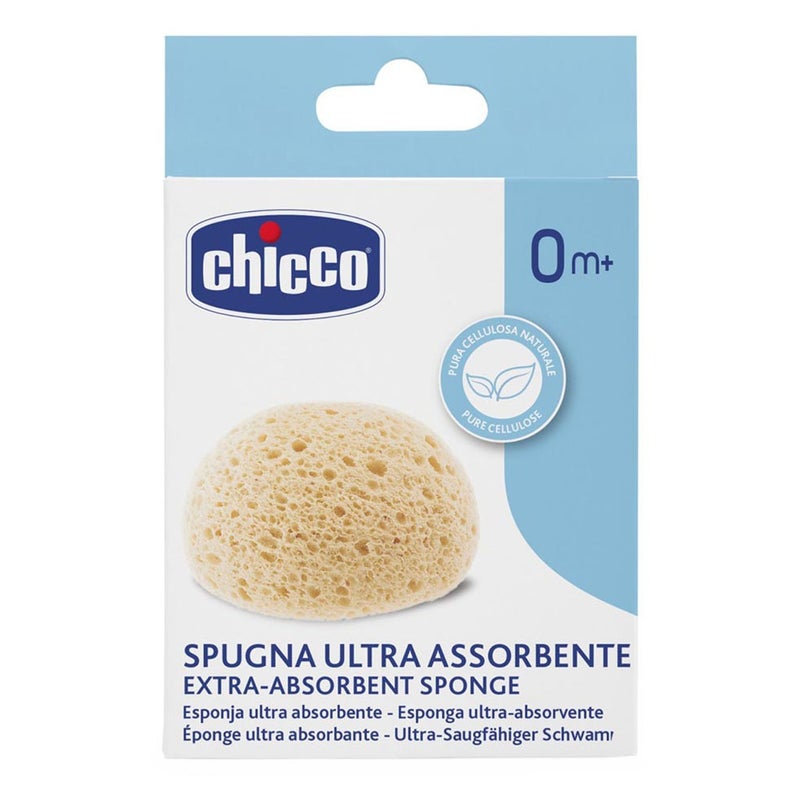 Chicco Extra-Absorbent Bath Sponge For 0 Months+ baby, Pack of 1's