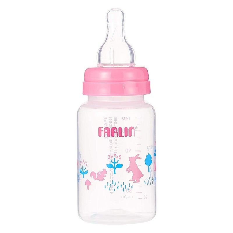 Farlin Standard Neck Animal Series PP Feeding Bottle, Pink AB-41011 (G) 140ml, Pack of 1's