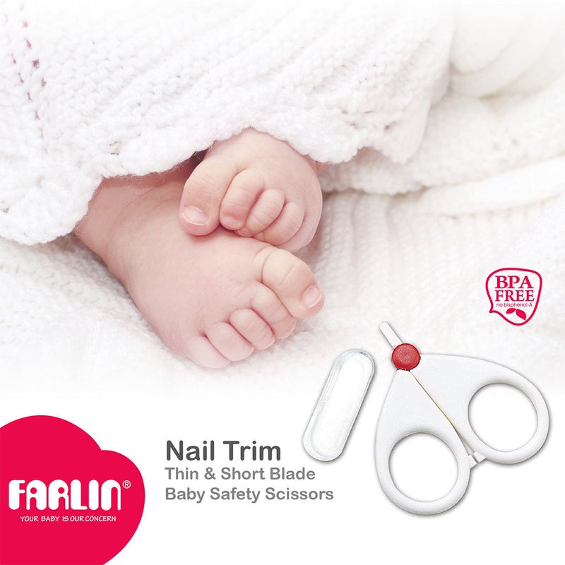 Farlin Doctor.J Thin And Short Blade Baby Safety Scissor BF-160B, Pack of 1's