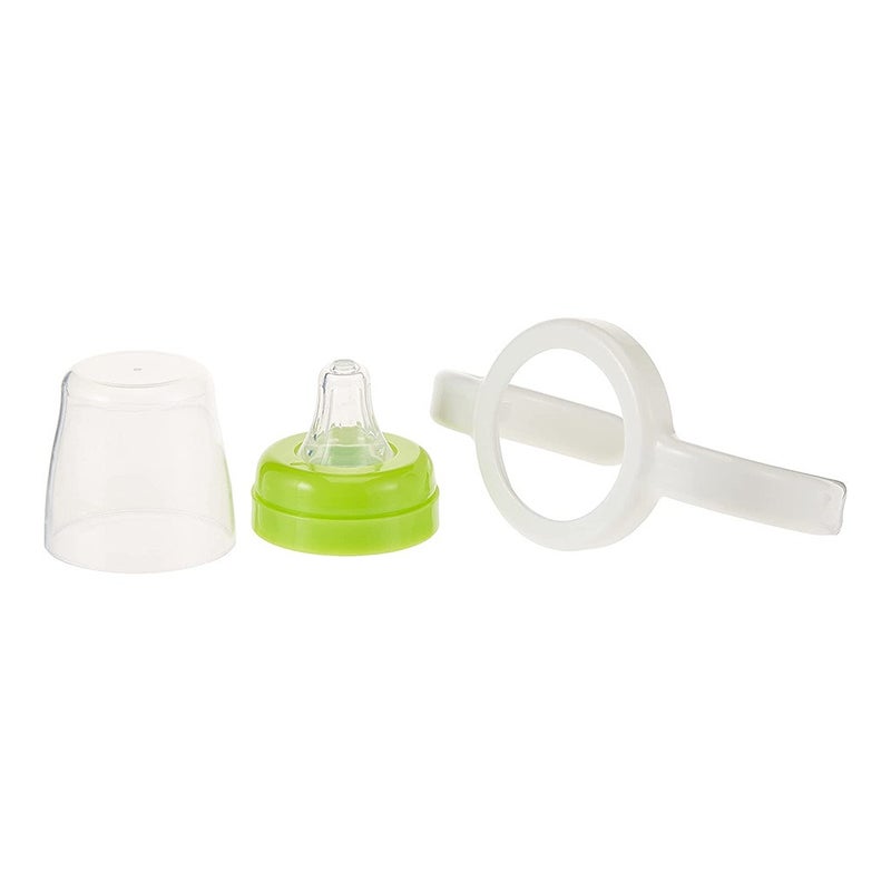 Farlin Little Artist Collection 140ml Standard Neck PP Feeding Bottle With Handle Green For 0+ Months Baby, Pack of 1's