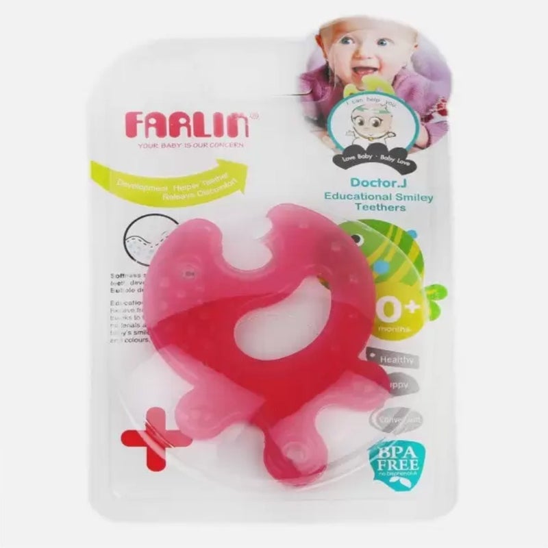 Farlin Educational Smiley Teether For 0 Months+ Baby, Pack of 1's