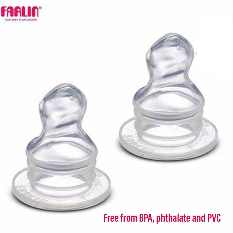 Farlin Orthodontic Silicone Nipple For 6-18 Months+ Baby M-2, Pack of 2's