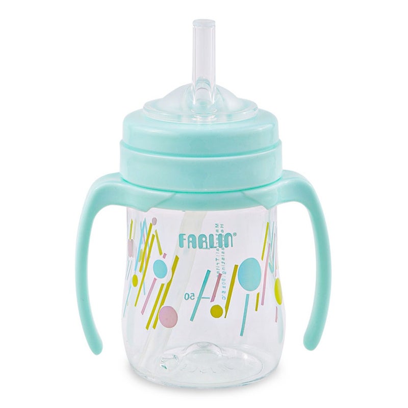 Farlin Stage 3 150ml Tritan Crystal Transparent Drinking Cup With Straw For 9+ Months Assorted, Pack of 1's
