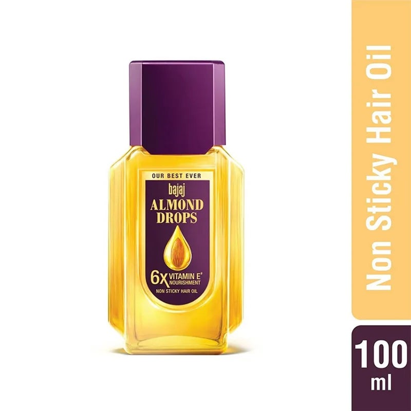Bajaj Almond Drops Non Sticky Hair Oil For Reduced Hair Fall 100ml