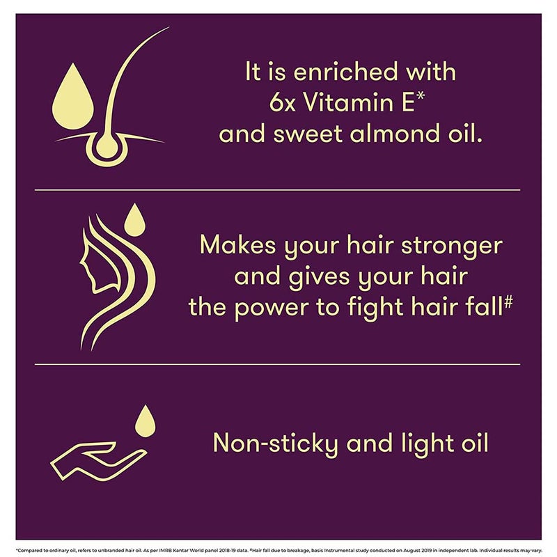Bajaj Almond Drops Non Sticky Hair Oil For Reduced Hair Fall 500ml