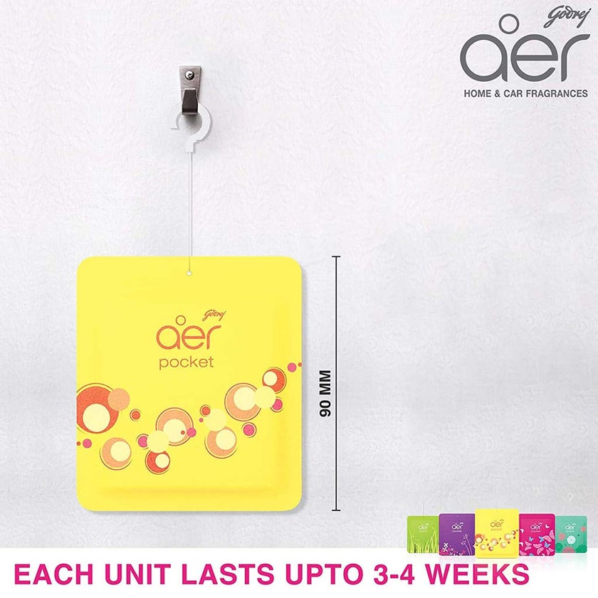 Godrej Aer Power Pocket Bathroom Fragrance - Bright Tangy Delight 10g