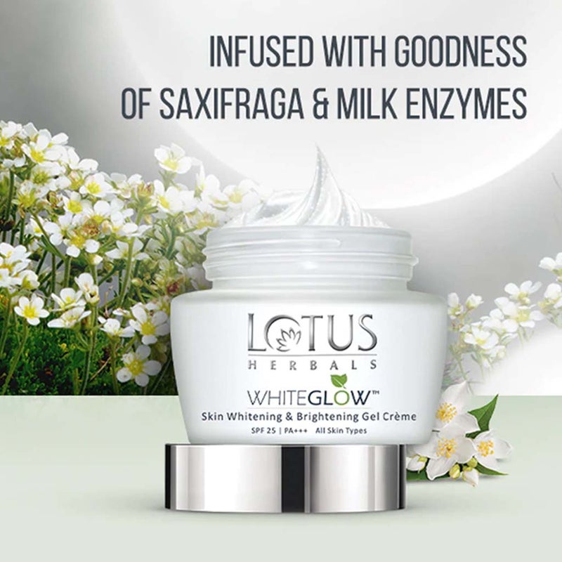 Lotus Herbals Whiteglow Skin Whitening & Brightening Gel Cream SPF 25 PA+++ 40g