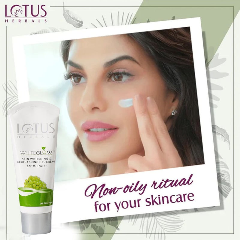 Lotus Herbals Whiteglow Skin Whitening & Brightening Gel Cream SPF 25 PA+++ 18g