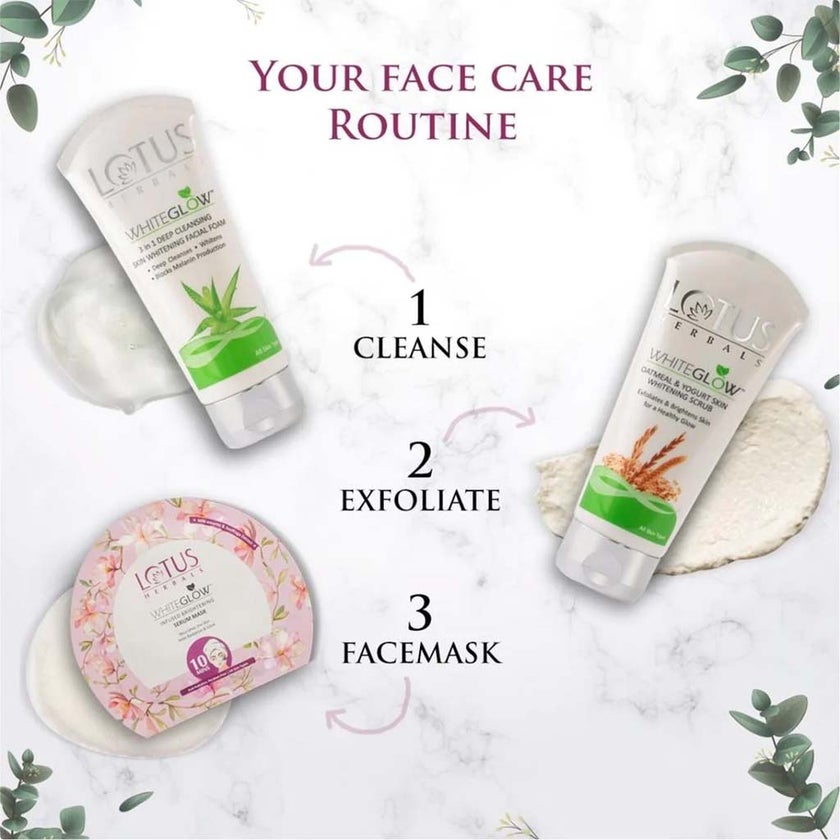 Lotus Herbals Whiteglow Oatmeal & Yogurt Skin Brightening Face Scrub 100g