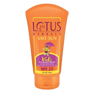 Lotus Herbals Safe Sun SPF 25 Kids Sun Block Cream Sensitive Skin Formula 100g